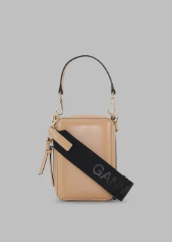 The Frankie Shop Ganni Banner Camera Bag Tan Best