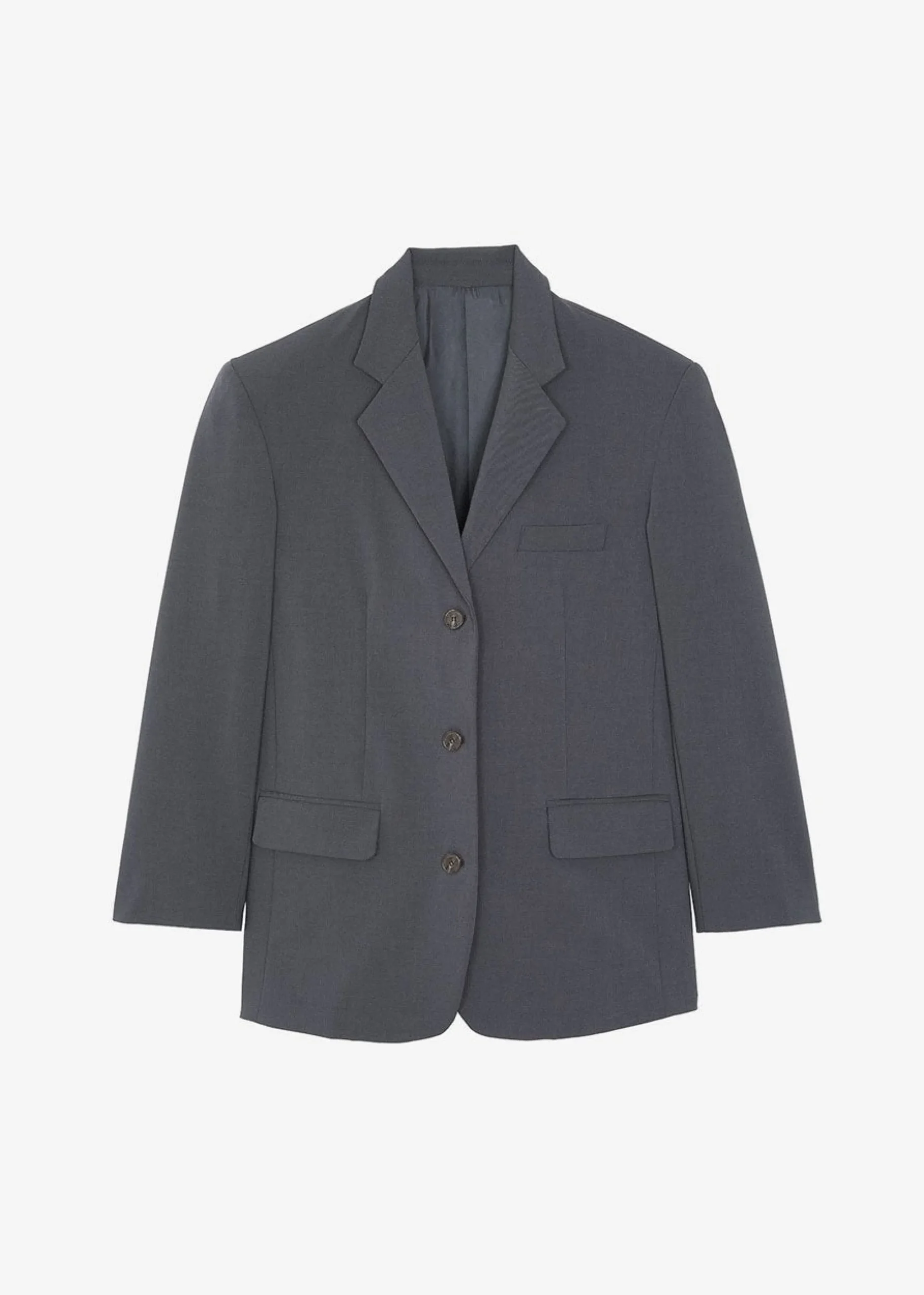 The Frankie Shop Gelso Oversized Blazer Dark Grey Melange Sale
