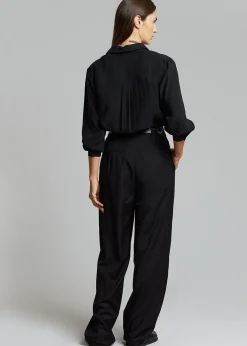 The Frankie Shop Gelso Pleated Trousers Black Sale