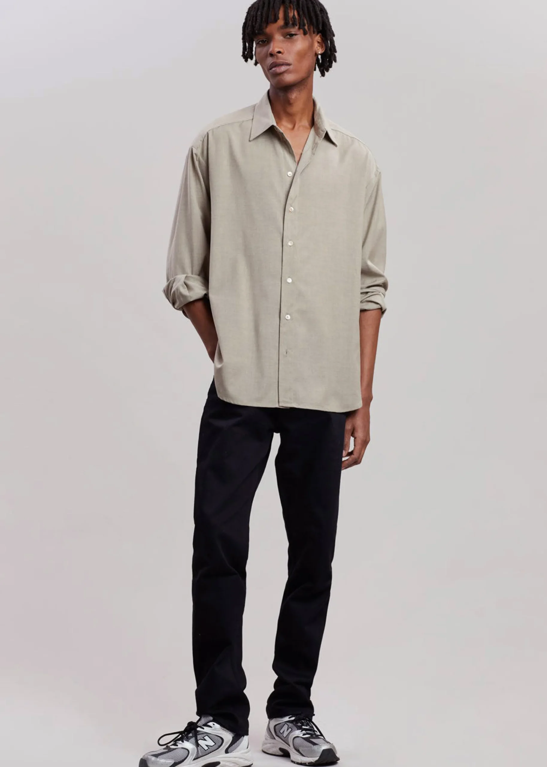 The Frankie Shop Gelso Shirt Light Taupe Melange Online