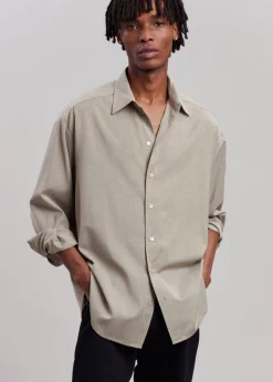 The Frankie Shop Gelso Shirt Light Taupe Melange Online
