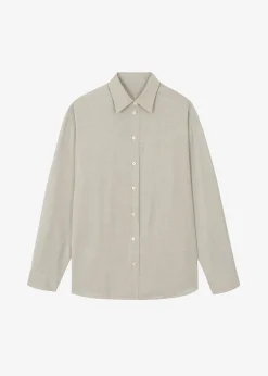 The Frankie Shop Gelso Shirt Light Taupe Melange Online