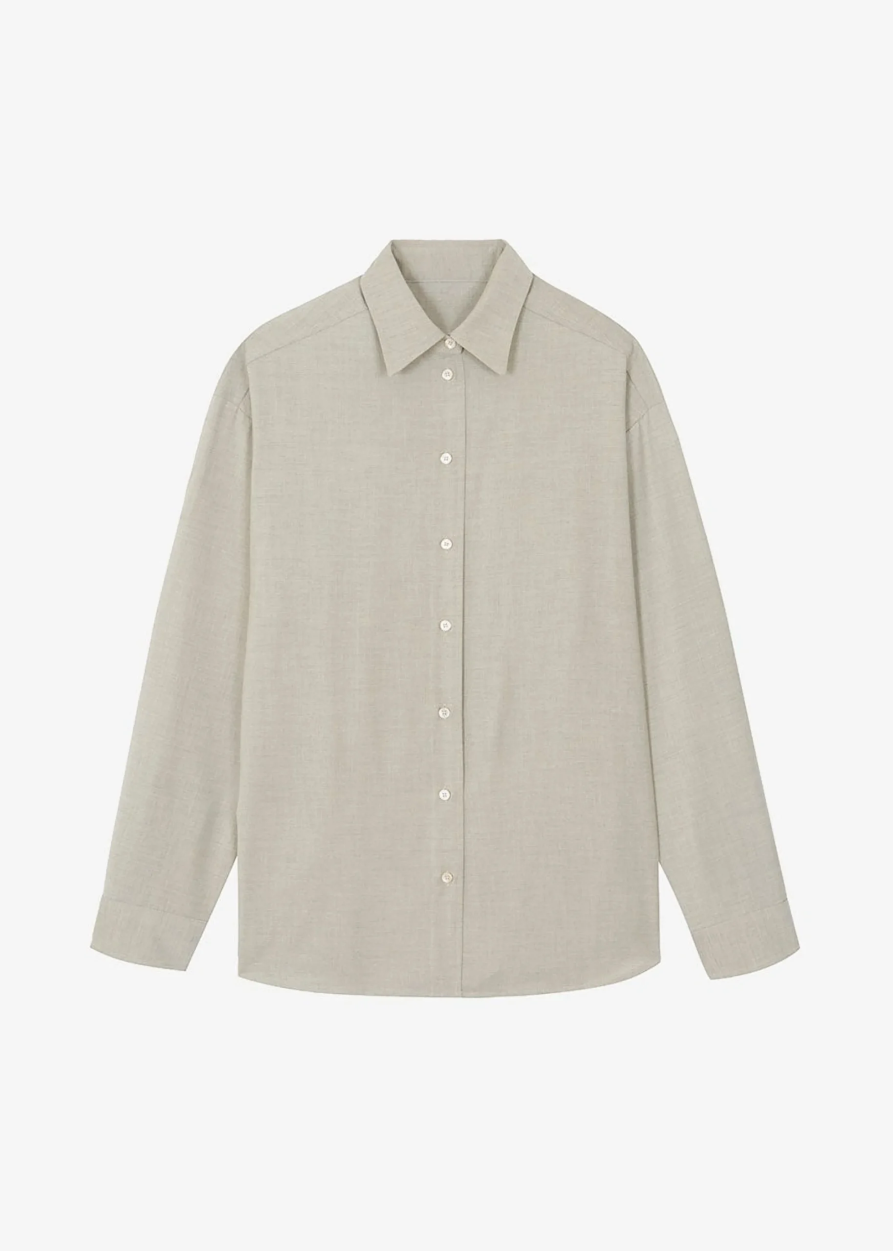 The Frankie Shop Gelso Shirt Light Taupe Melange Online