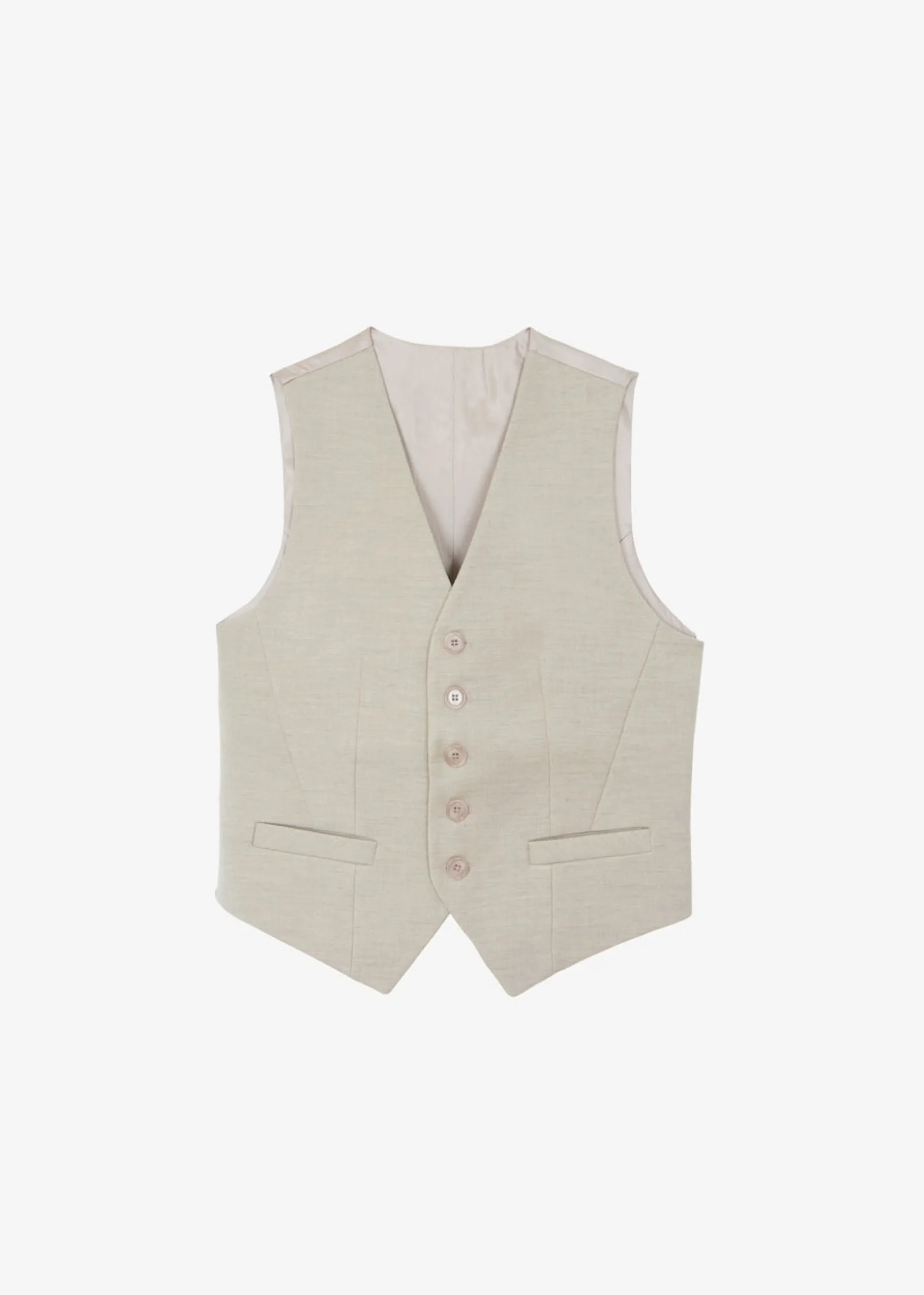 The Frankie Shop Gelso Waistcoat Light Taupe Melange