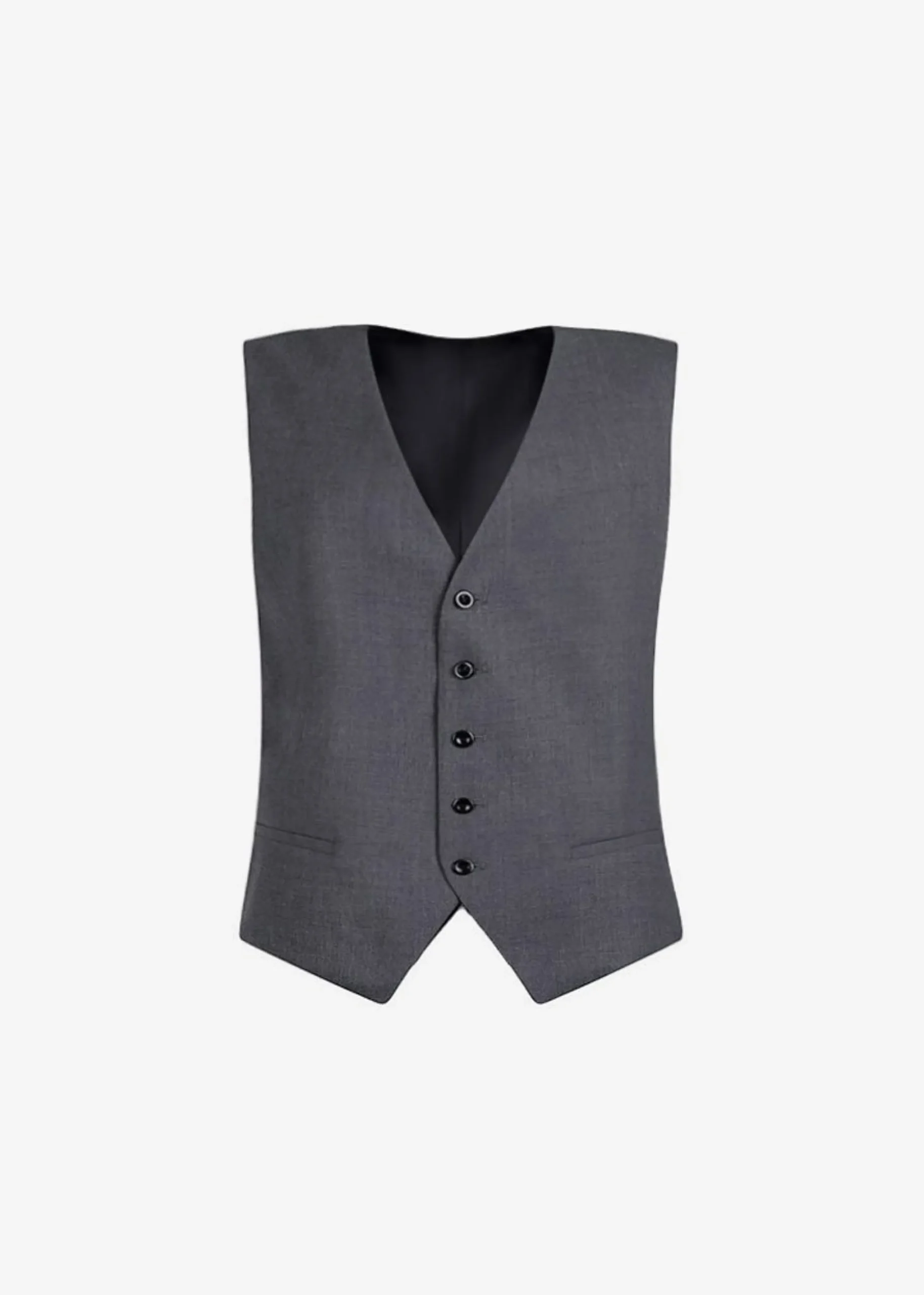 The Frankie Shop Gelso Waistcoat Dark Grey Melange New