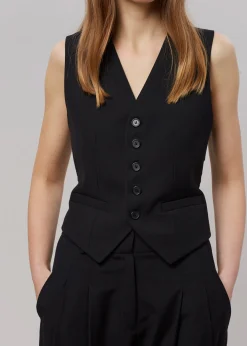 The Frankie Shop Gelso Waistcoat Black Discount