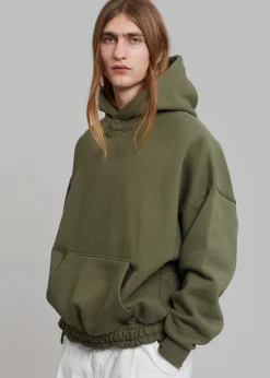 The Frankie Shop Gene Hoodie Dark Olive Clearance