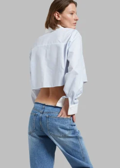 The Frankie Shop Genesis Raw Waist Jeans Worn Wash Clearance