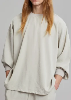 The Frankie Shop Geoff String Sweatshirt Oyster