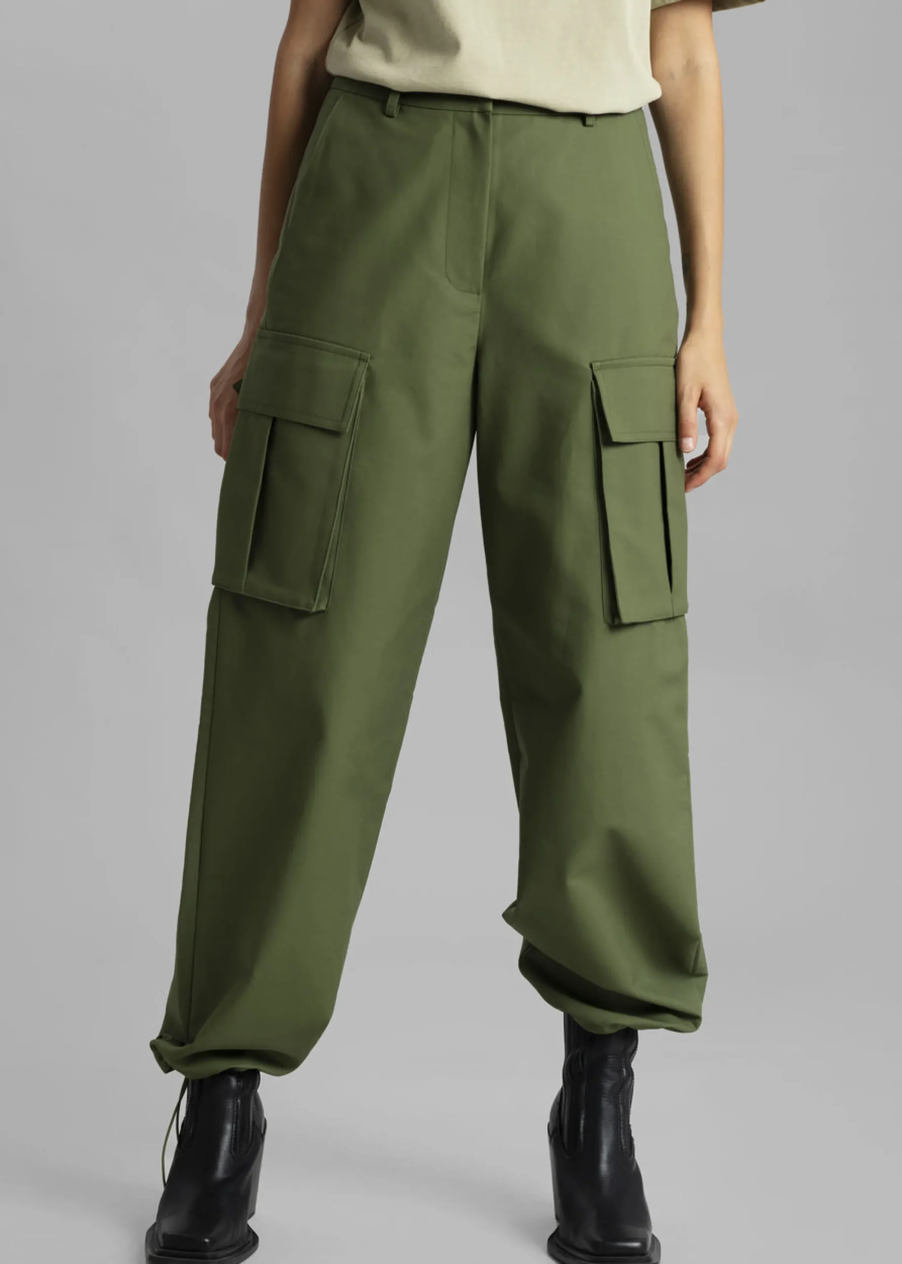The Frankie Shop Gia Cargo Pants Olive Outlet
