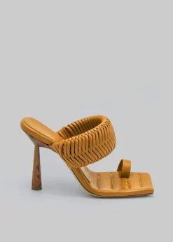 The Frankie Shop Gia X Rhw Toe Ring Mule Golden Brown Outlet