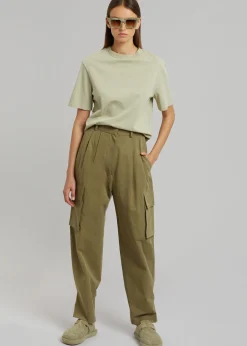 The Frankie Shop Gianna Cargo Pants Olive Sale