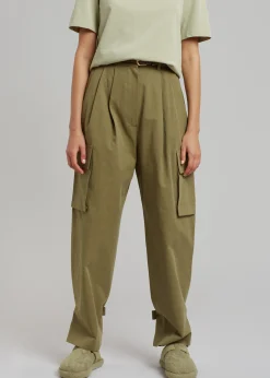 The Frankie Shop Gianna Cargo Pants Olive Sale