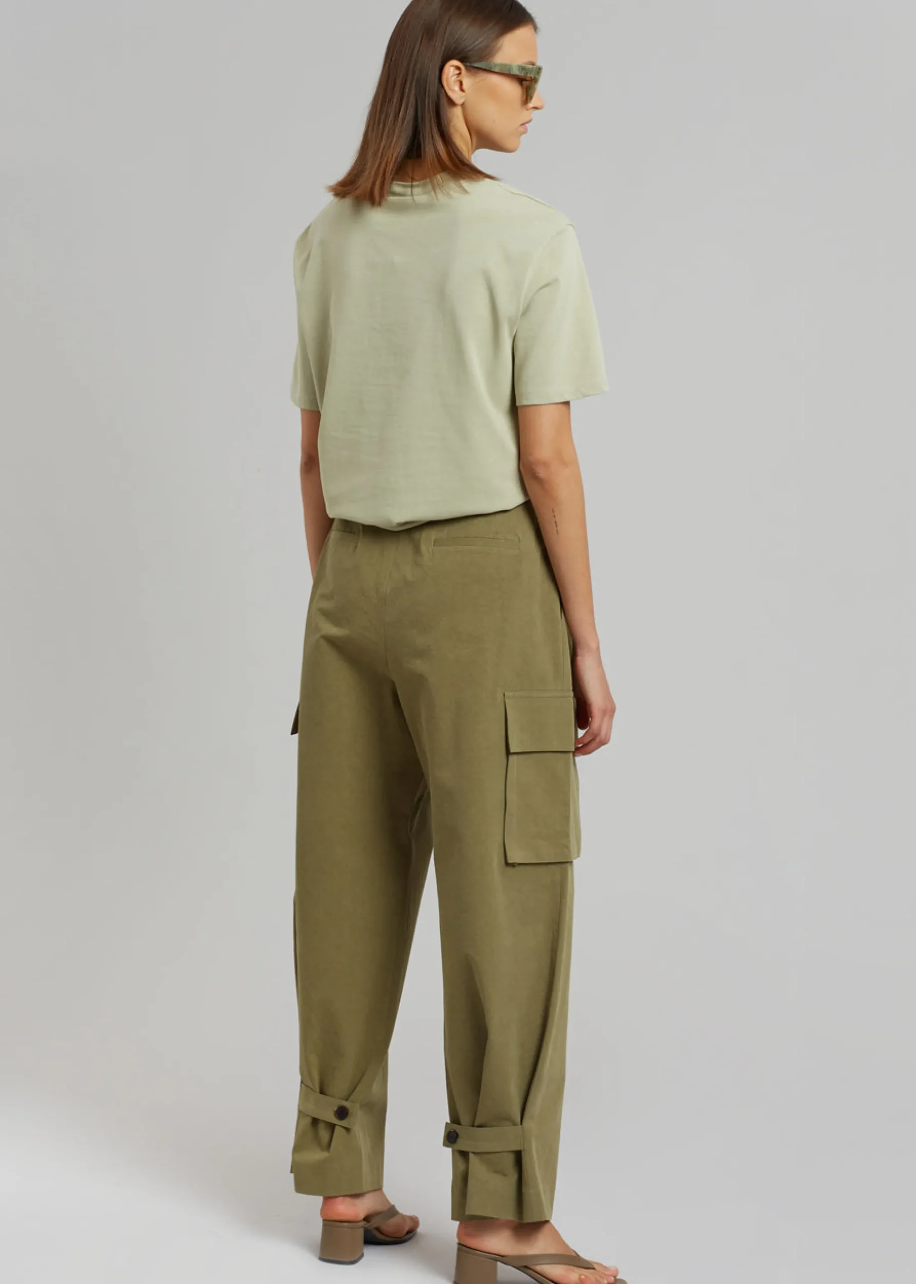 The Frankie Shop Gianna Cargo Pants Olive Sale