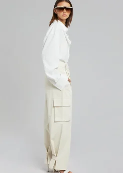 The Frankie Shop Gianna Cargo Pants Cream Sale