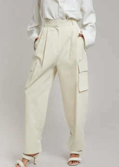 The Frankie Shop Gianna Cargo Pants Cream Sale