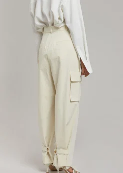 The Frankie Shop Gianna Cargo Pants Cream Sale