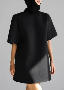 The Frankie Shop Giza Neoprene Mini Dress Black Discount