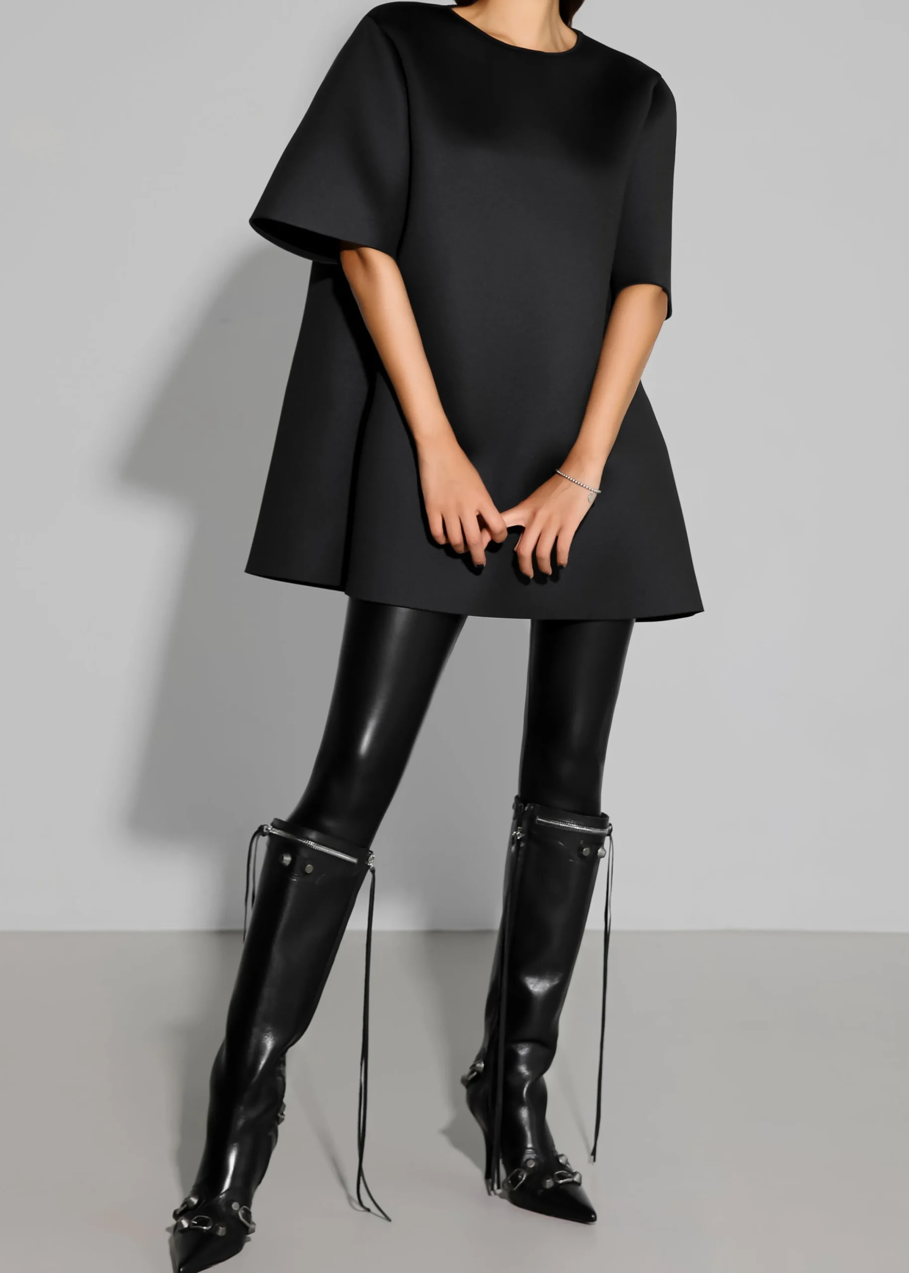 The Frankie Shop Giza Neoprene Mini Dress Black Discount