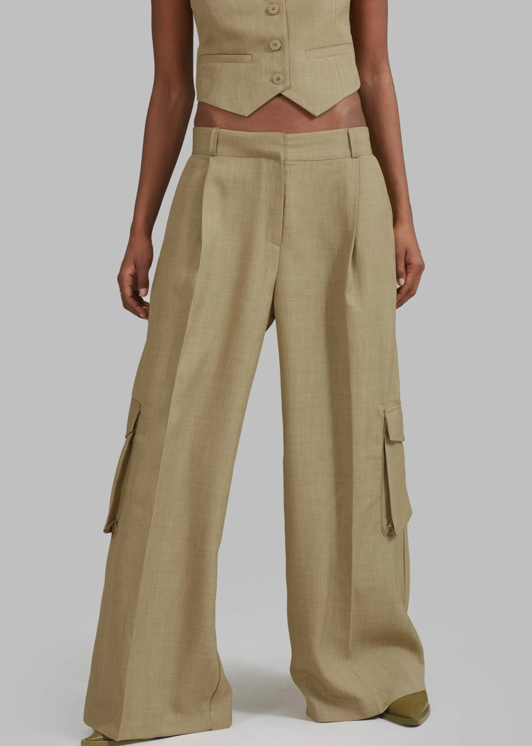 The Frankie Shop Gladys Cargo Pants Khaki