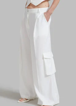 The Frankie Shop Gladys Cargo Pants White Clearance