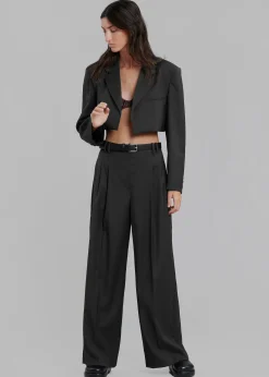 The Frankie Shop Glenn Wide Pants Black New