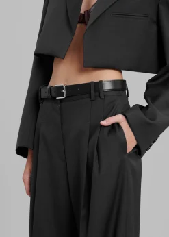 The Frankie Shop Glenn Wide Pants Black New