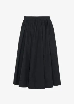 The Frankie Shop Grace Pleated Midi Skirt Black Outlet