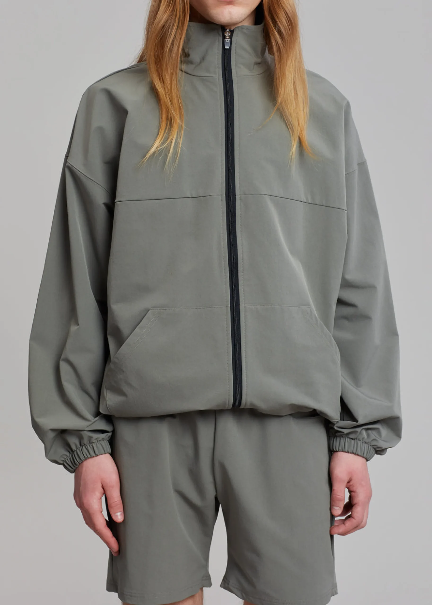 The Frankie Shop Guido Nylon Jacket Grey Online