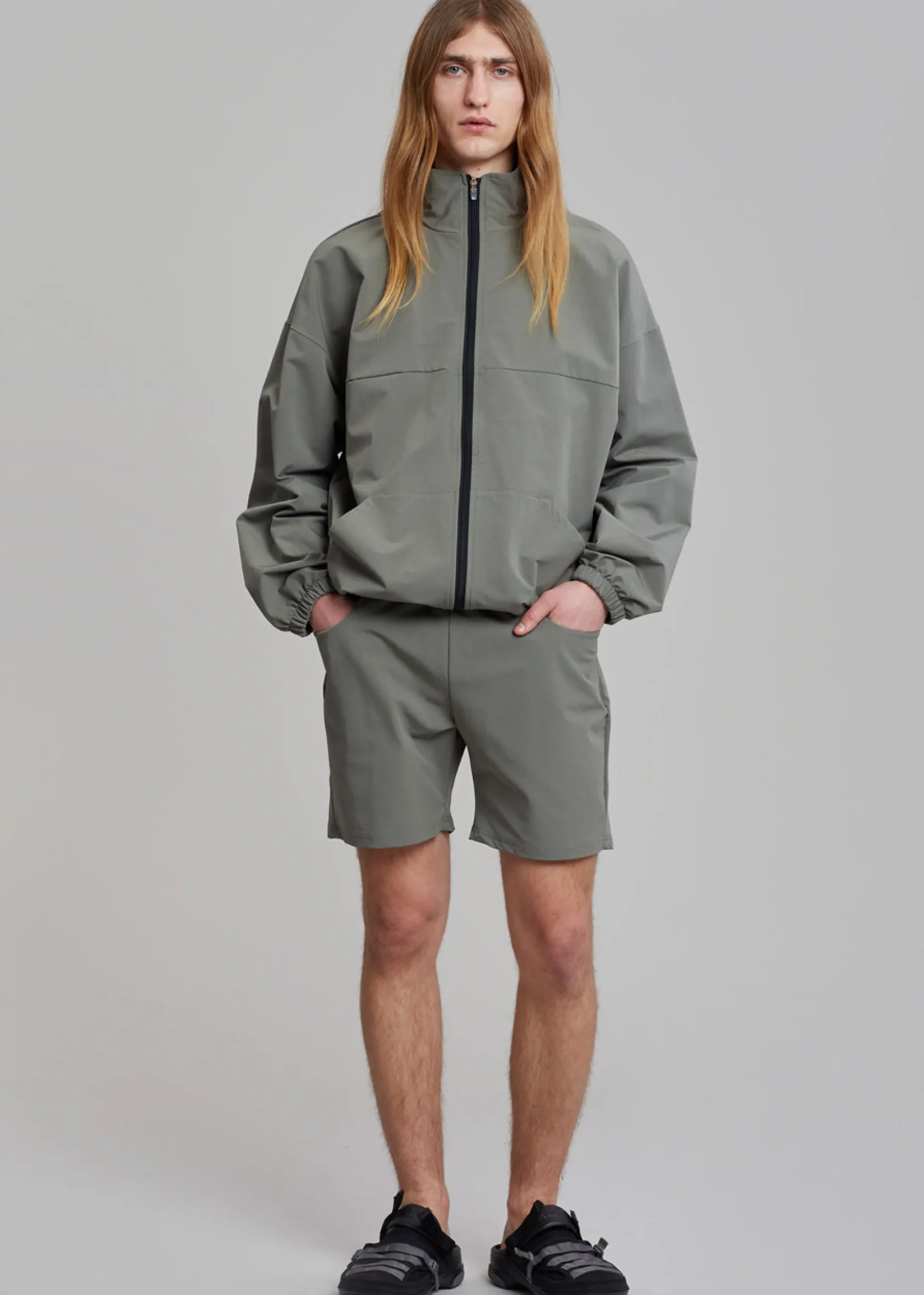 The Frankie Shop Guido Nylon Jacket Grey Online