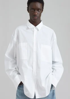The Frankie Shop Gus Oversized Shirt White Discount