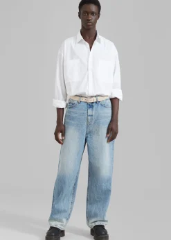 The Frankie Shop Gus Oversized Shirt White Discount
