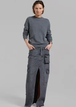 The Frankie Shop Haikure Skylar Skirt Marble Black Sale