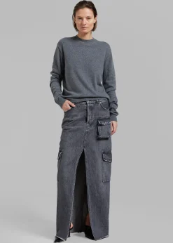 The Frankie Shop Haikure Skylar Skirt Marble Black Sale