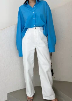 The Frankie Shop Hann Denim Pants White Sale