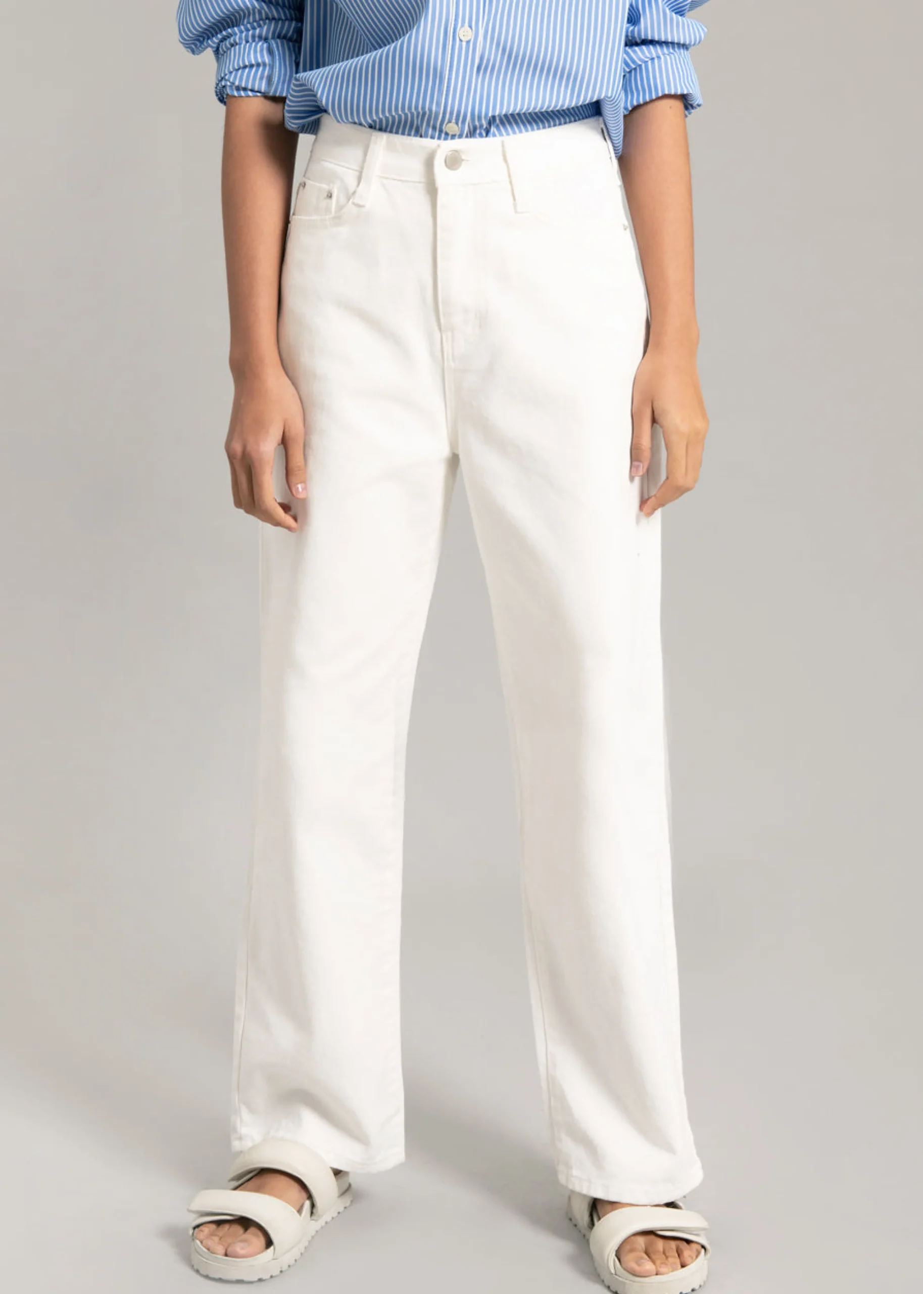 The Frankie Shop Hann Denim Pants White Sale