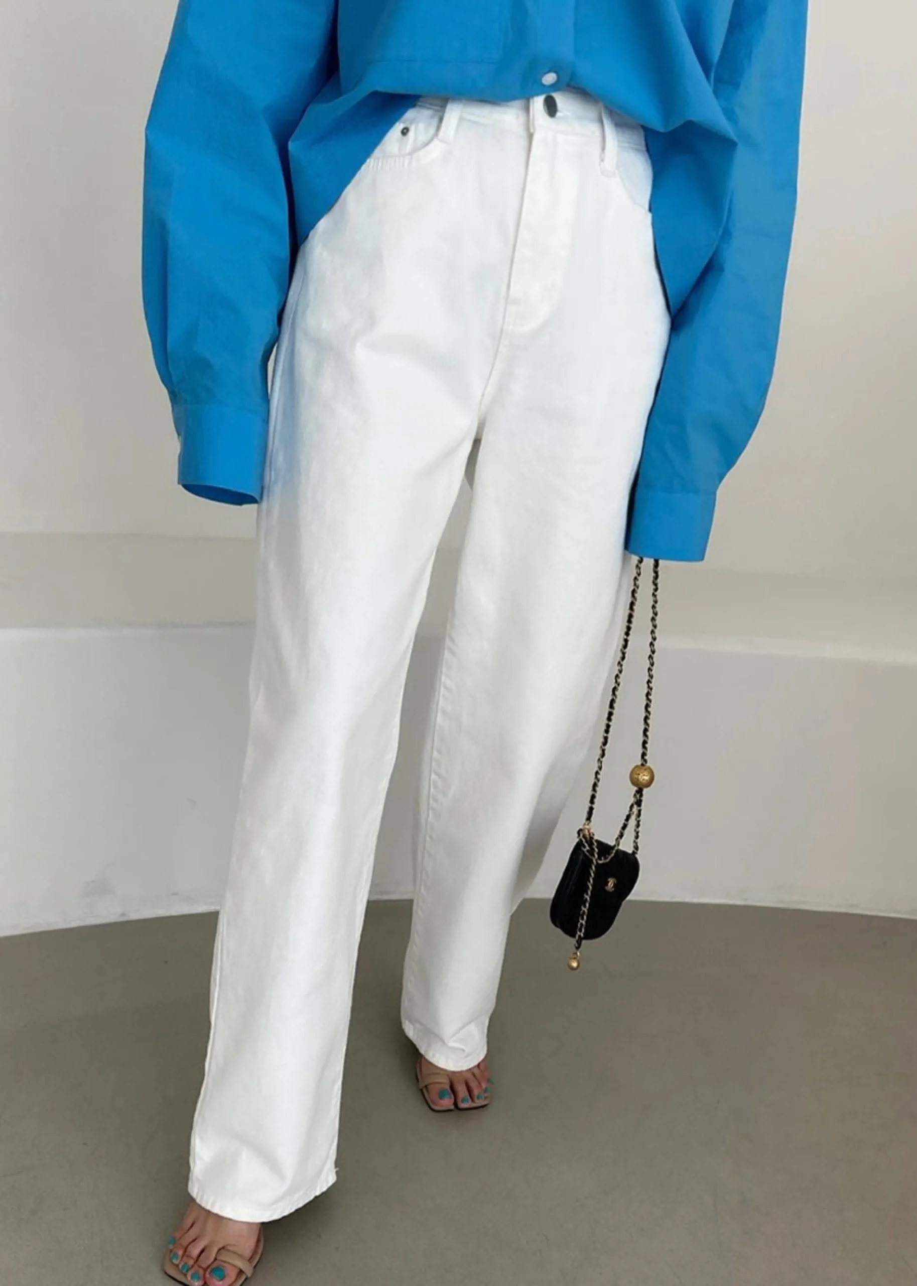 The Frankie Shop Hann Denim Pants White Sale