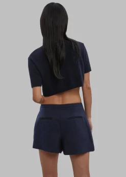 The Frankie Shop Hava Wrap Skort Navy