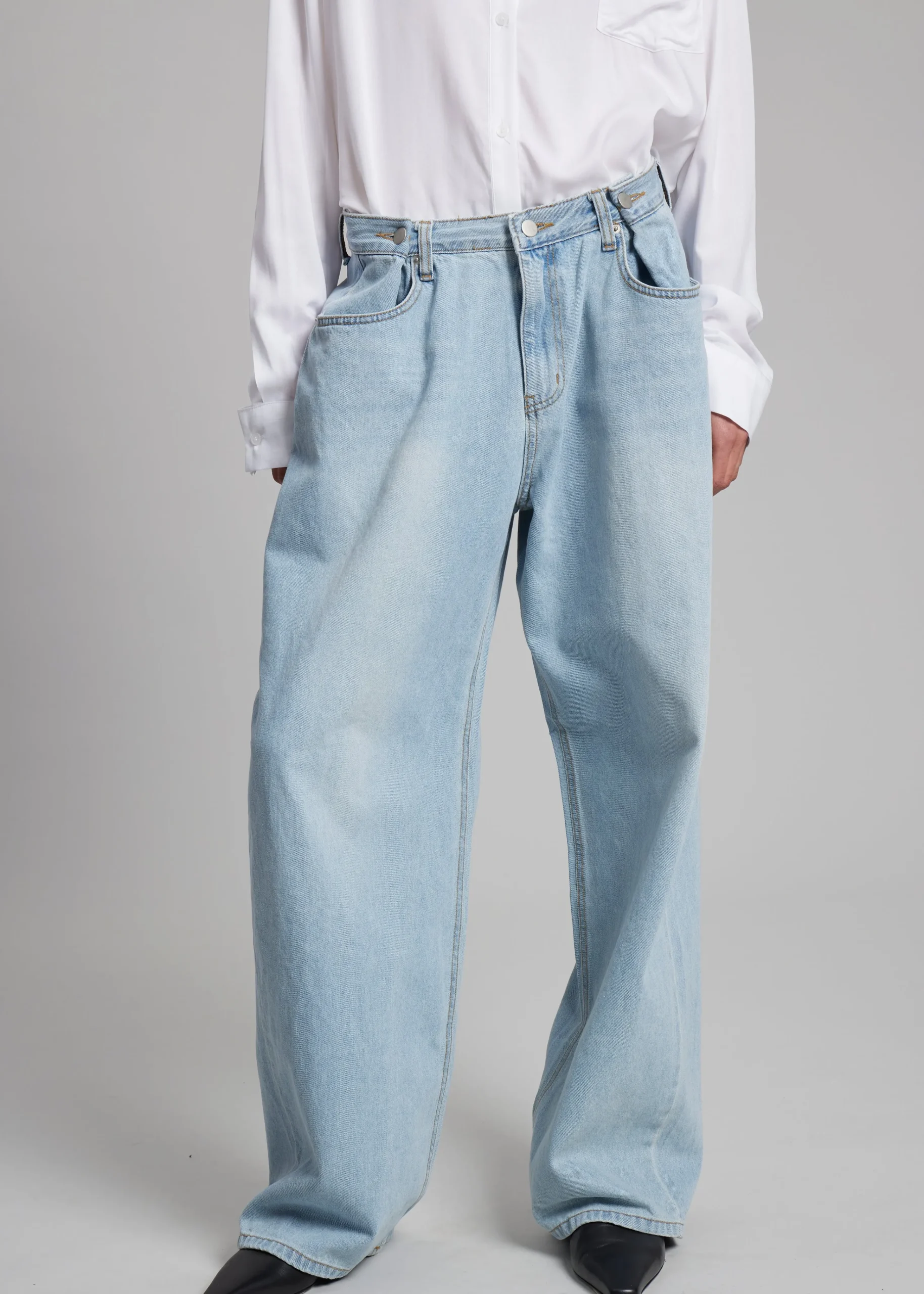 The Frankie Shop Hayla Denim Pants Light Wash Online