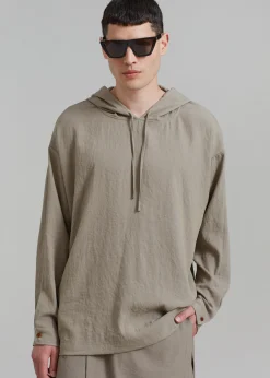The Frankie Shop Heith Light Hoodie Olive Discount