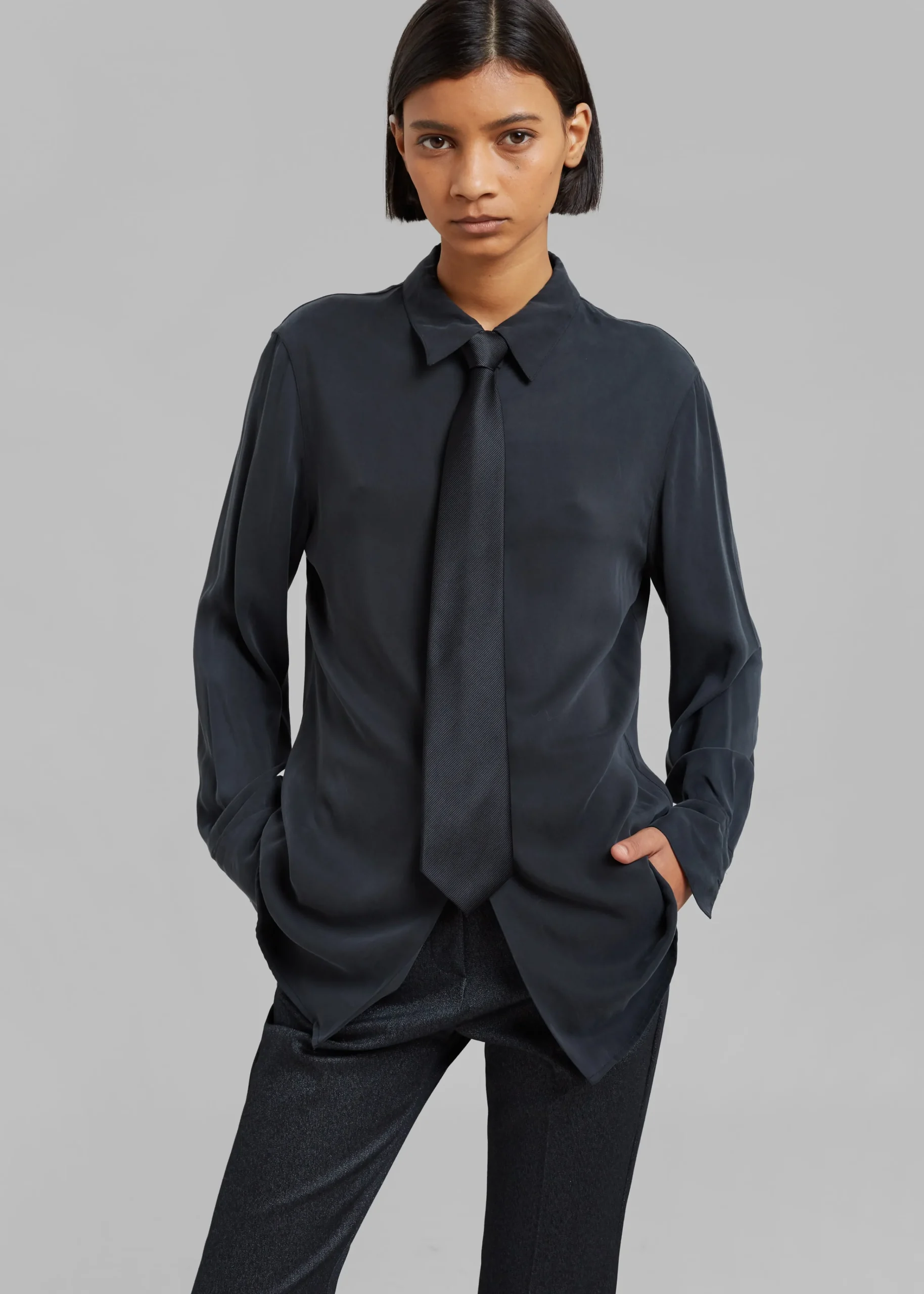 The Frankie Shop Helena Necktie Black Sale