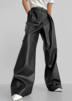 The Frankie Shop Helsinki Faux Leather Pants Black Sale