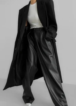 The Frankie Shop Helsinki Faux Leather Pants Black Sale