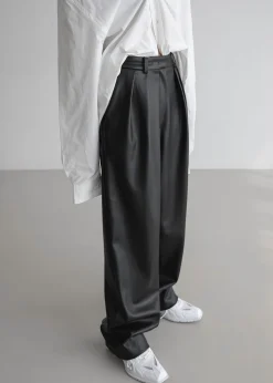 The Frankie Shop Helsinki Faux Leather Pants Black Sale