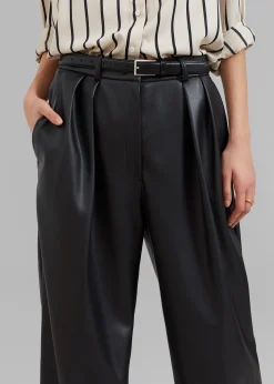 The Frankie Shop Helsinki Faux Leather Pants Black Sale