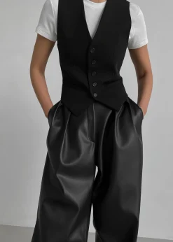 The Frankie Shop Helsinki Faux Leather Pants Black Sale
