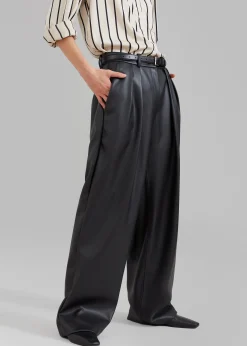 The Frankie Shop Helsinki Faux Leather Pants Black Sale