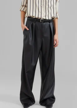 The Frankie Shop Helsinki Faux Leather Pants Black Sale