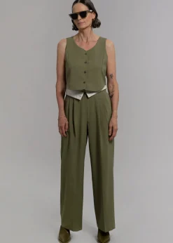 The Frankie Shop Holi Vest Olive Hot