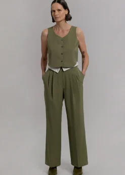 The Frankie Shop Holi Vest Olive Hot